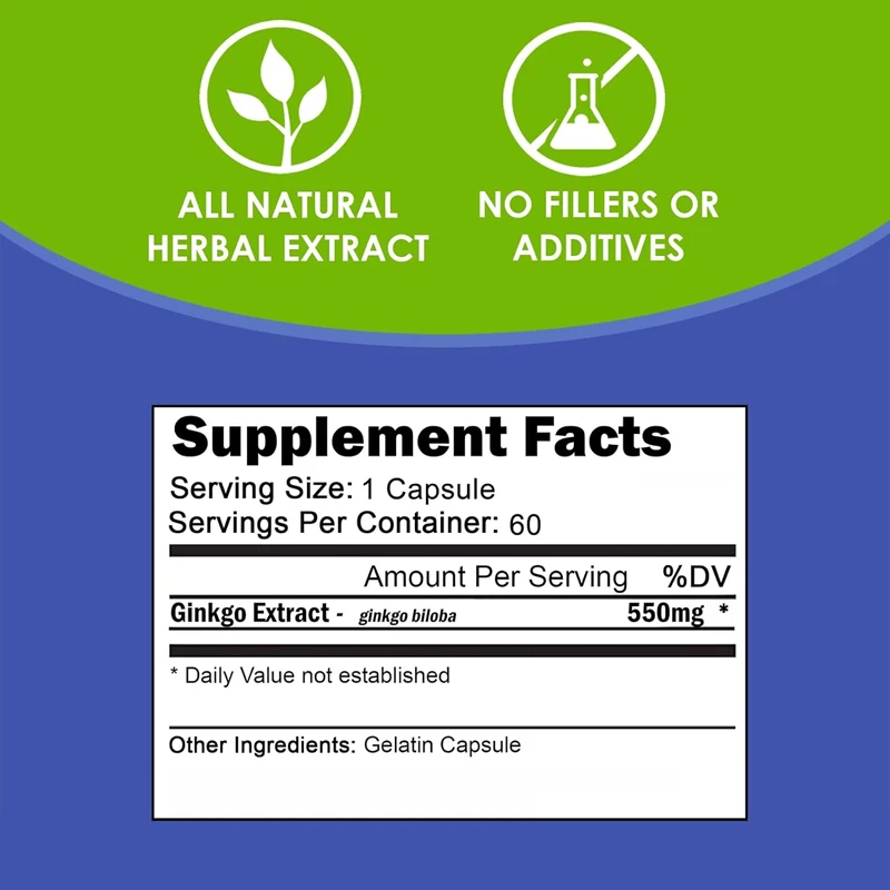 Nutritional Ginkgo Biloba 550m - Ginkgo Biloba Extract recensie en prijs