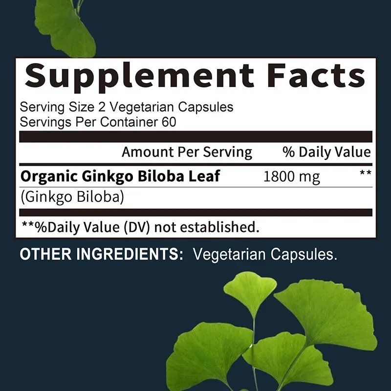 Ginkgo Biloba Supplement - Mem - Ginkgo Biloba Extract recensie en prijs