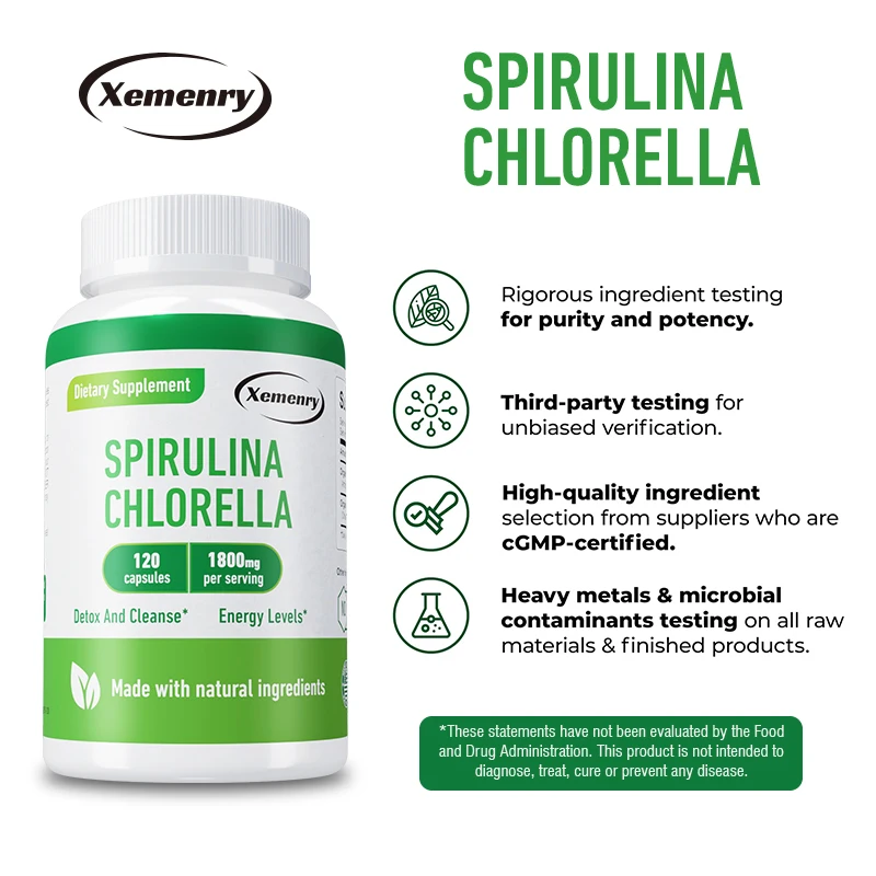 Spirulina Chlorella Capsules - - Herbal Weight recensie en prijs