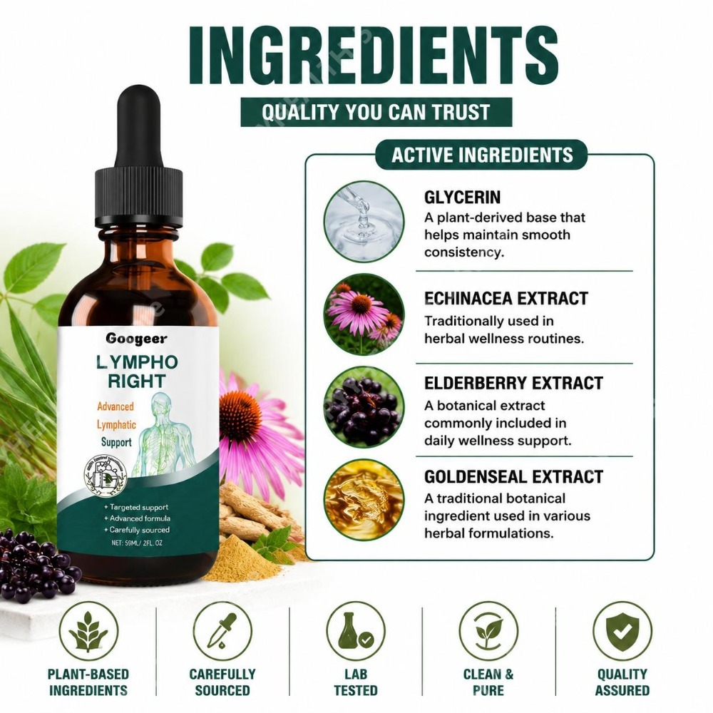 Lymphatic Support Drops 59ml w - Herbal Wellness Blend recensie en prijs
