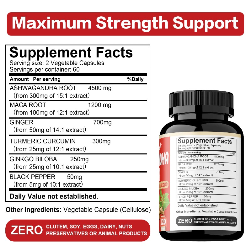 Ashwagandha and Maca Supplemen - Ginkgo Biloba Extract recensie en prijs