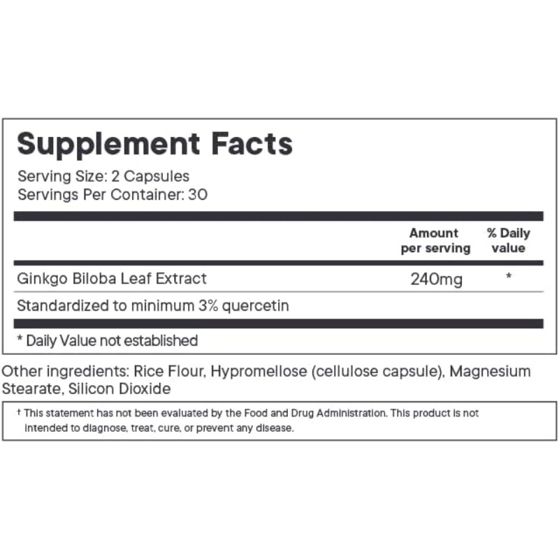 Ginkgo biloba leaf extract cap - Ginkgo Biloba Extract recensie en prijs