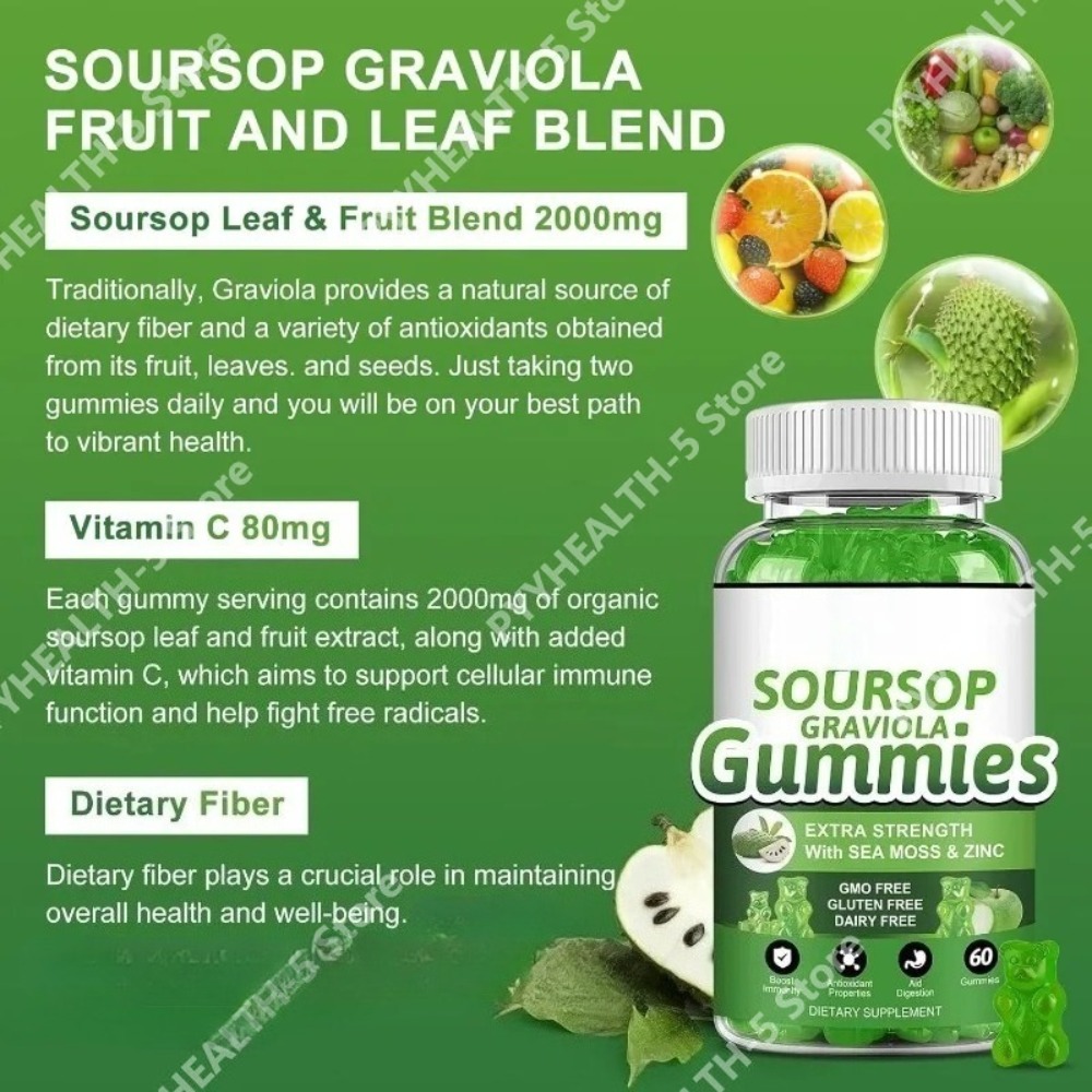 Soursop Graviola Gummies 2000m - Herbal Wellness Blend recensie en prijs